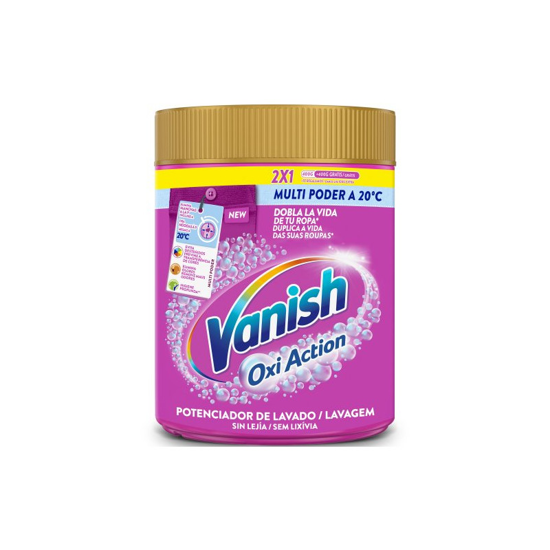 Vanish Quitamanchas Advance Pink Polvo 400+400 Gramos