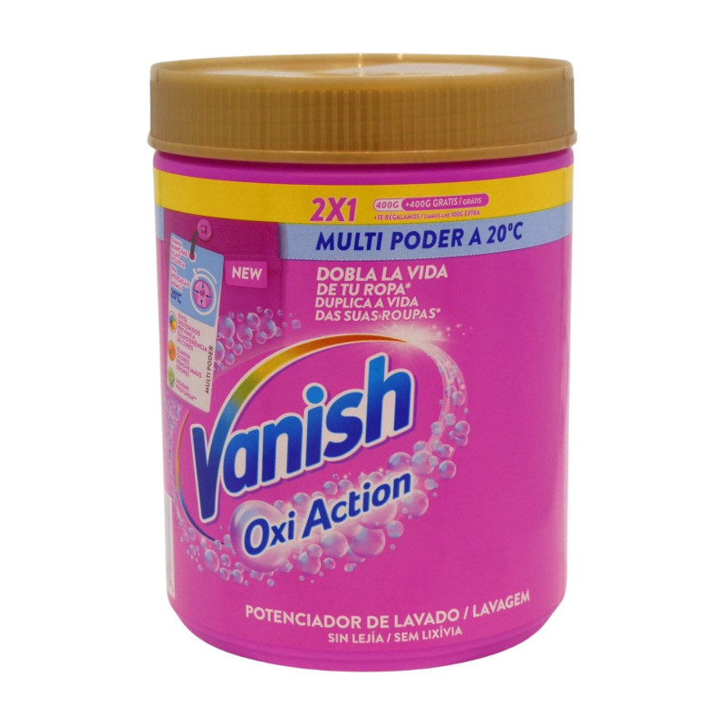 Vanish Quitamanchas Advance Pink Polvo 400+400 Gramos