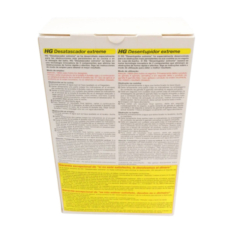 HG Desatascador Extreme (2 x 500 ml) Bicomponente