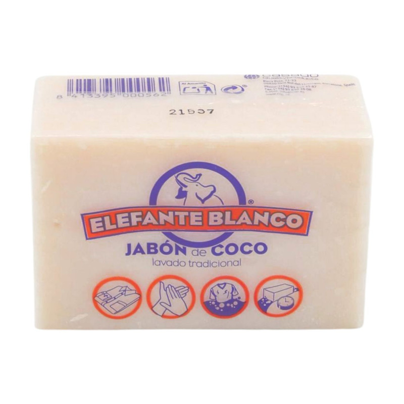 Elefante Blanco Jabón de Coco Neutro 225 Gramos Pastilla