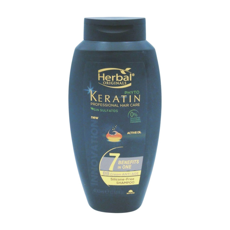 Herbal Champú Keratin 400 ml 7en1 Sin Siliconas