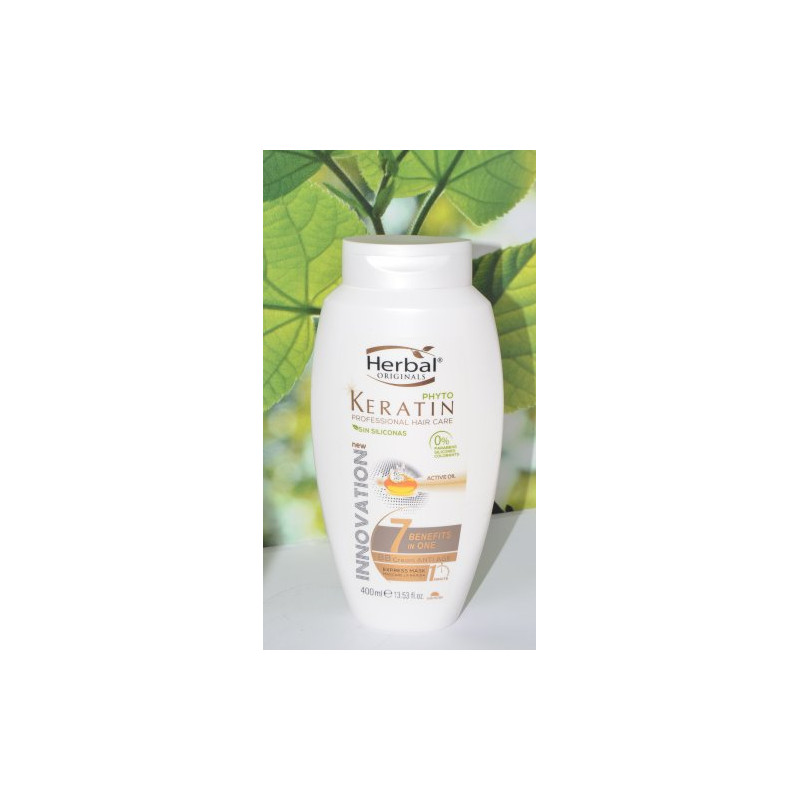 Herbal Mascarilla Express Keratin 400 ml 7en1 Sin Siliconas
