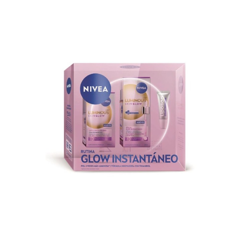 Nivea Estuche Glow Instantaneo (Serum+Exfoliante+Labial)