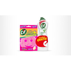 Cif Pack Limpieza (Estropajo Rosa + Cif 250 ml)