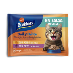 Brekkies Cat Daily Delice Pollo/Pavo 4x85 Gr