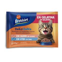 Brekkies Cat Daily Delice Salmón/Atún 4x85 Gr
