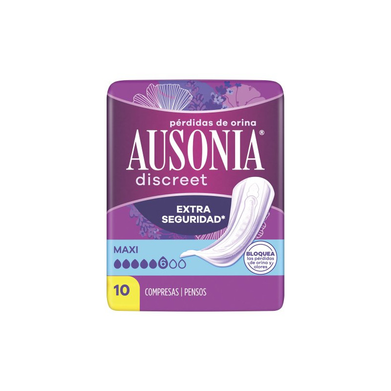Ausonia Compresas Discreet Maxi (10 Ud.) Dia