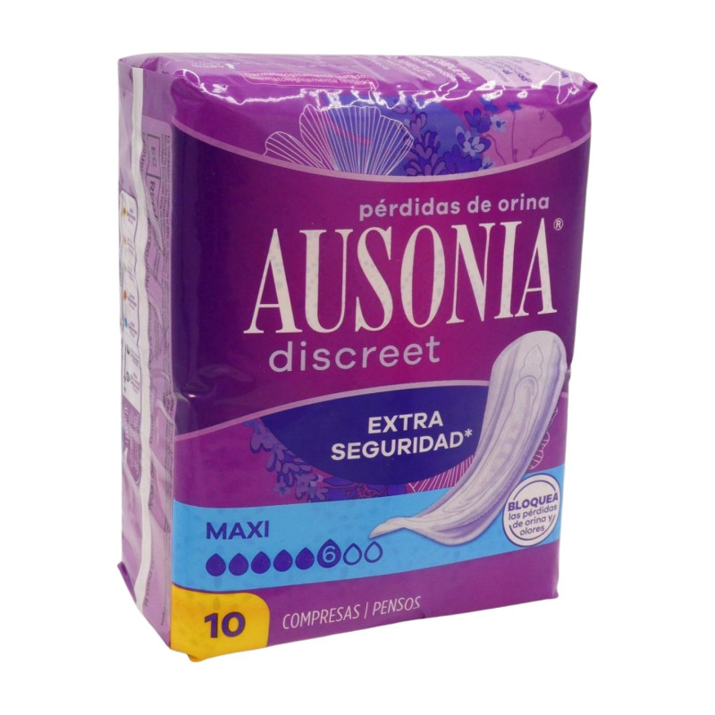 Ausonia Compresas Discreet Maxi (10 Ud.) Dia