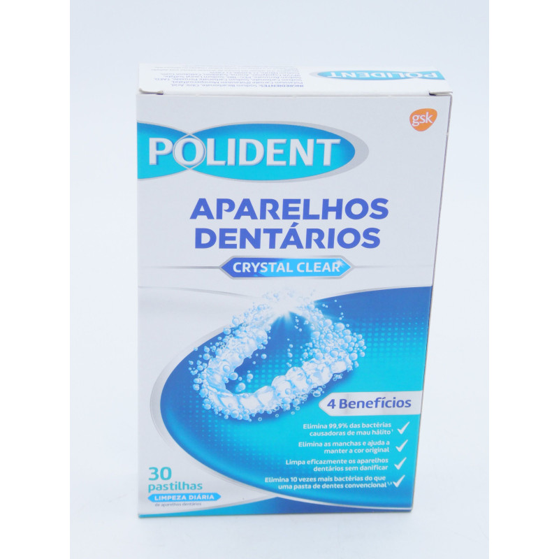 Polident Tabletas Aparatos Dentales 30 Unidades