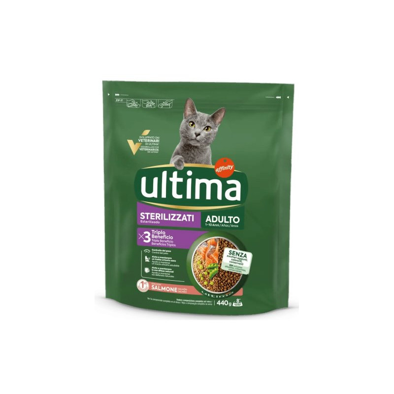 Ultima Pienso Gatos Adultos Estirilizados 440 Gr