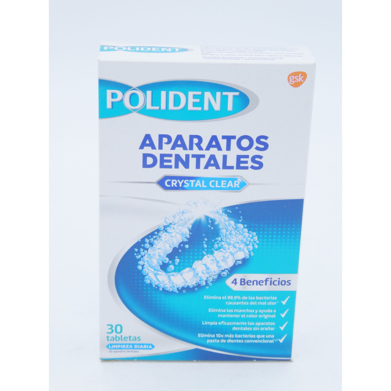 Polident Tabletas Aparatos Dentales 30 Unidades