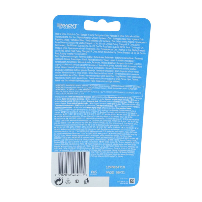 Gillette Gillette Mach3 Start Maquina + 3 Recambios