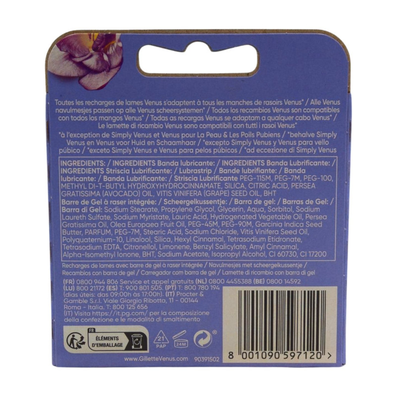 Gillette Venus Venus Cargador Breeze-3 (4 Uds.)