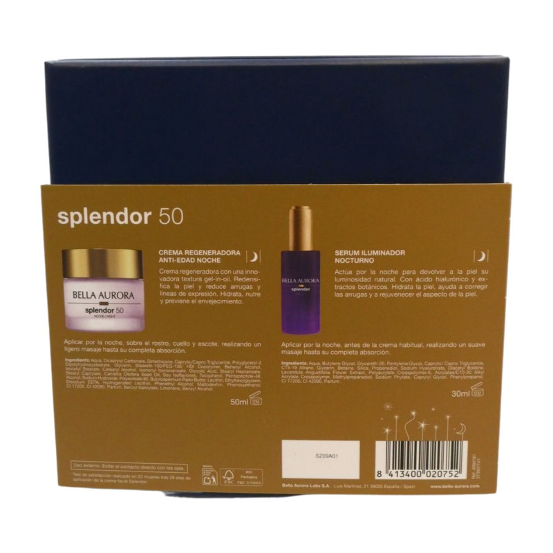 Bella Aurora Pack Splendor 50 Noche (Crema+Serum)