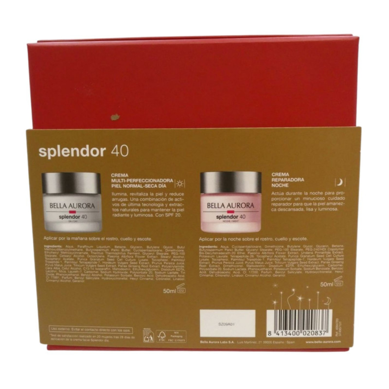 Bella Aurora Pack Splendor 40 Pieles Secas (Crema Dia+Crema Noche)