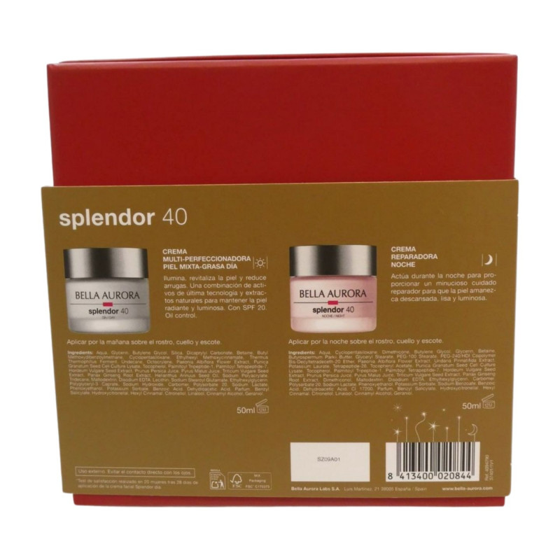 Bella Aurora Pack Splendor 40 Pieles Mixtas (Crema Dia+Crema Noche)