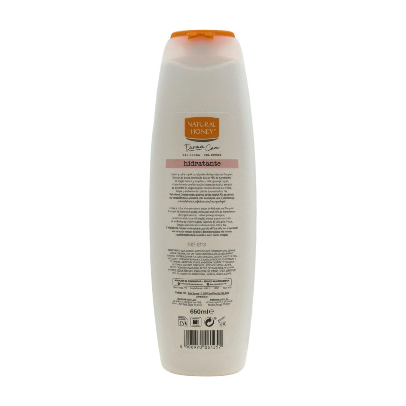 Natural Honey Gel Baño 650 ml Derma Care Hidratante