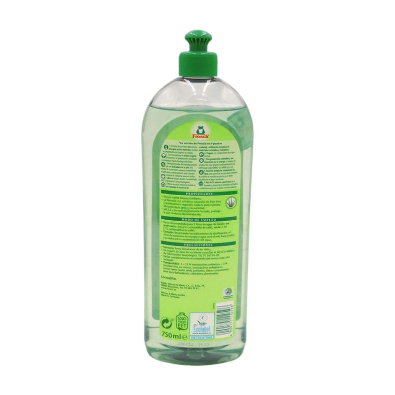 Frosch Lavavajillas 750 ml Aloe Vera