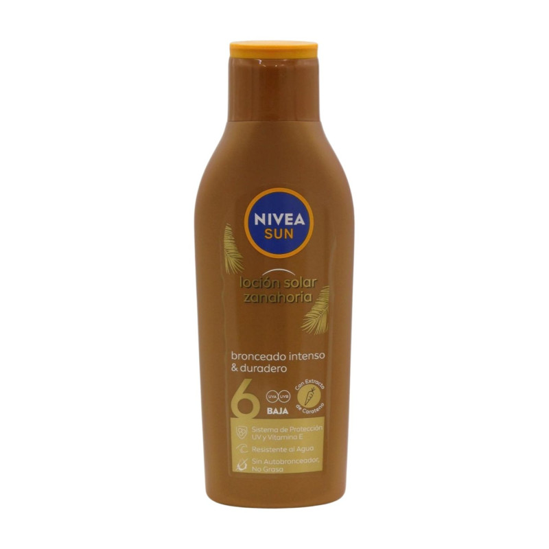 Nivea Sun Leche 200 ml SPF6 Zanahoria Bronceado Intenso
