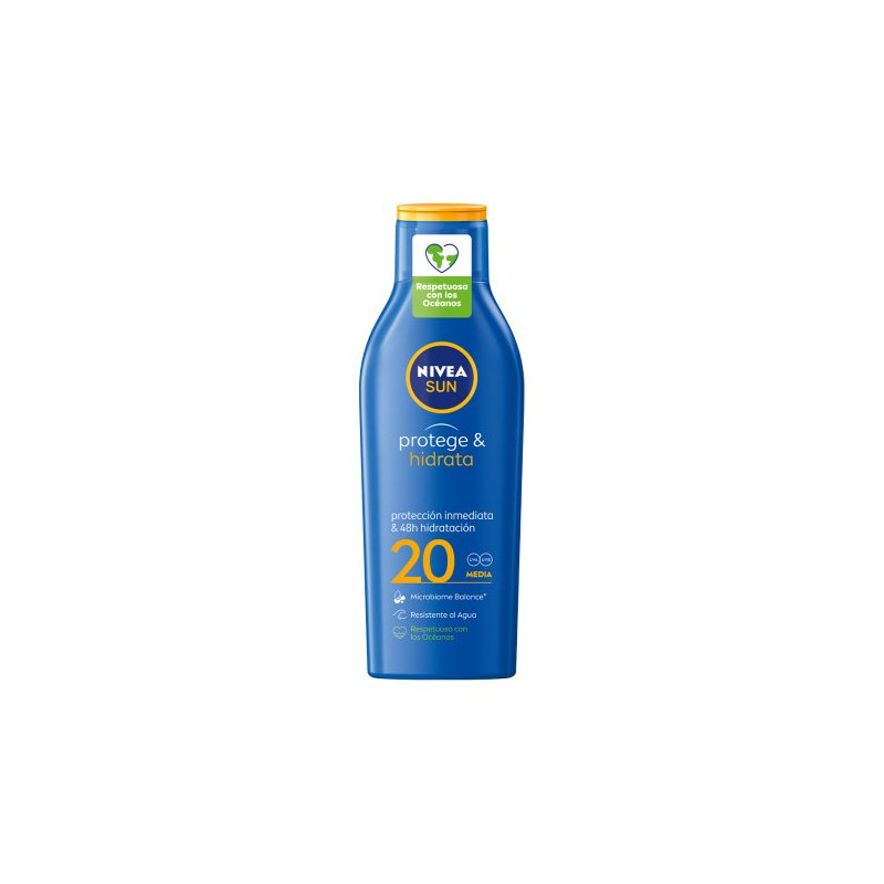 Nivea Sun Solar Leche 200 Ml Spf20 Protege & Hidrata