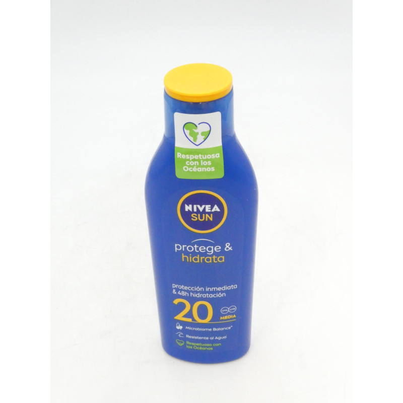 Nivea Sun Solar Leche 200 Ml Spf20 Protege & Hidrata