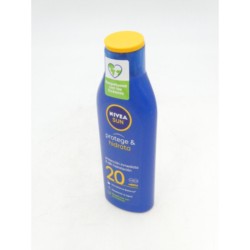 Nivea Sun Solar Leche 200 Ml Spf20 Protege & Hidrata