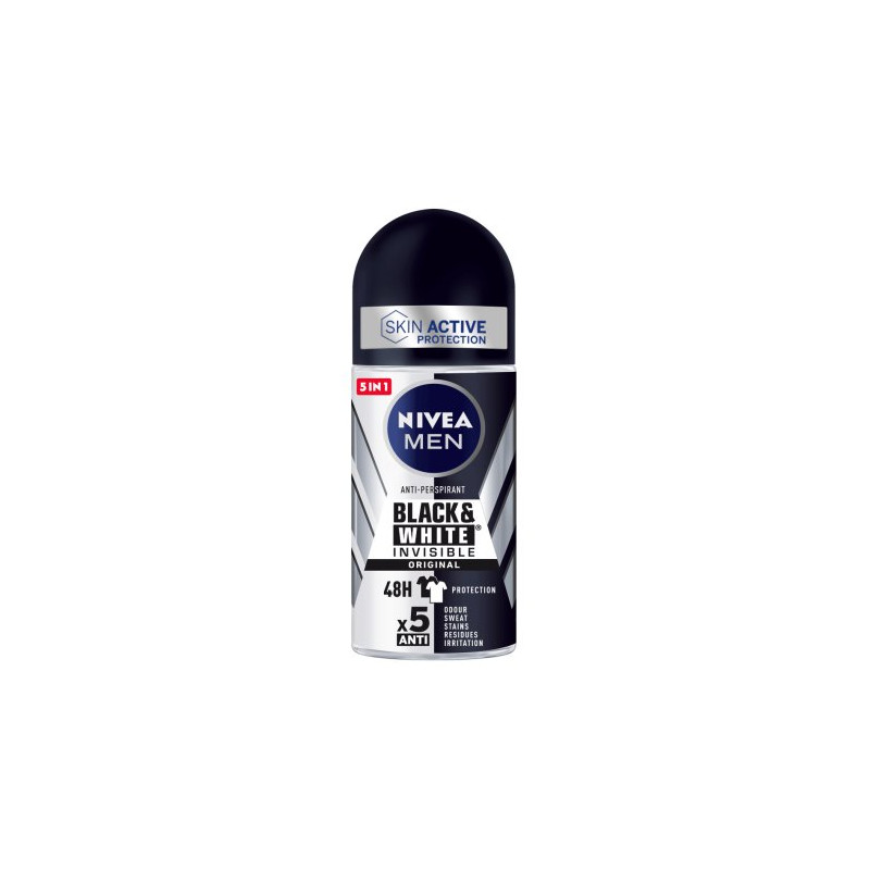 Nivea Desodorante Rollon Black&White 50 Men Invisible