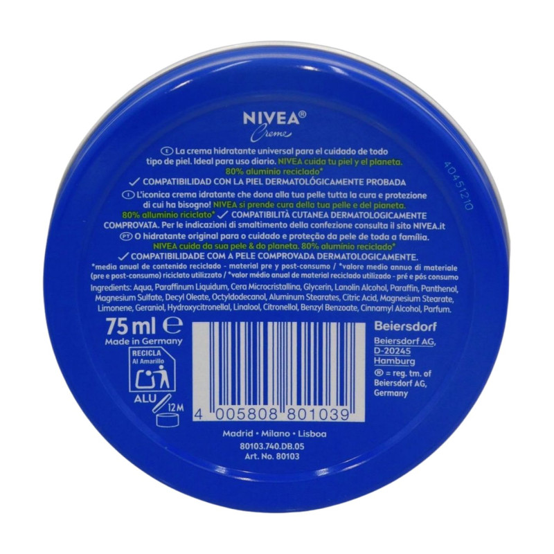 Nivea Creme Hidratante 75 ml