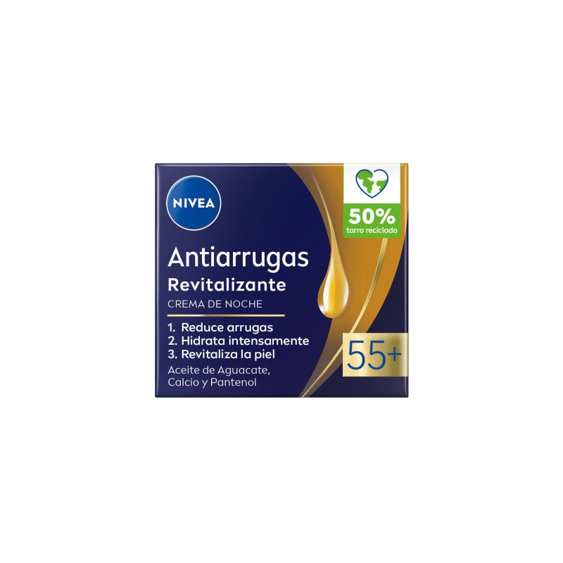Nivea Face Crema Antiarrugas Noche 55+ FP15 Revitaliza
