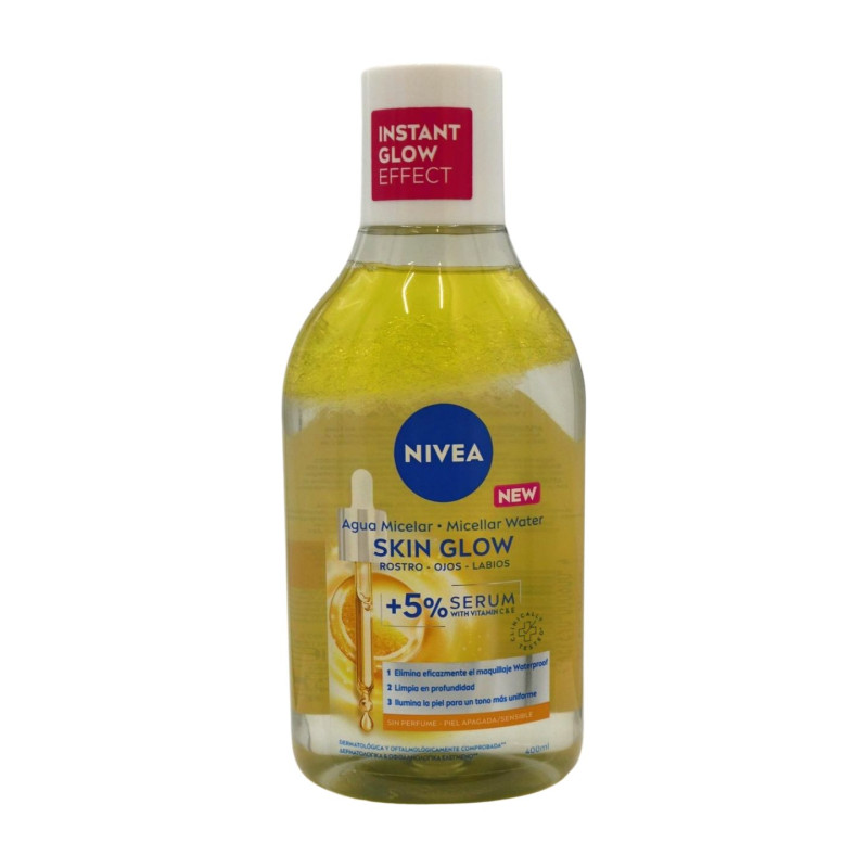 Nivea Face Agua Micelar Serum 400 ml Glow