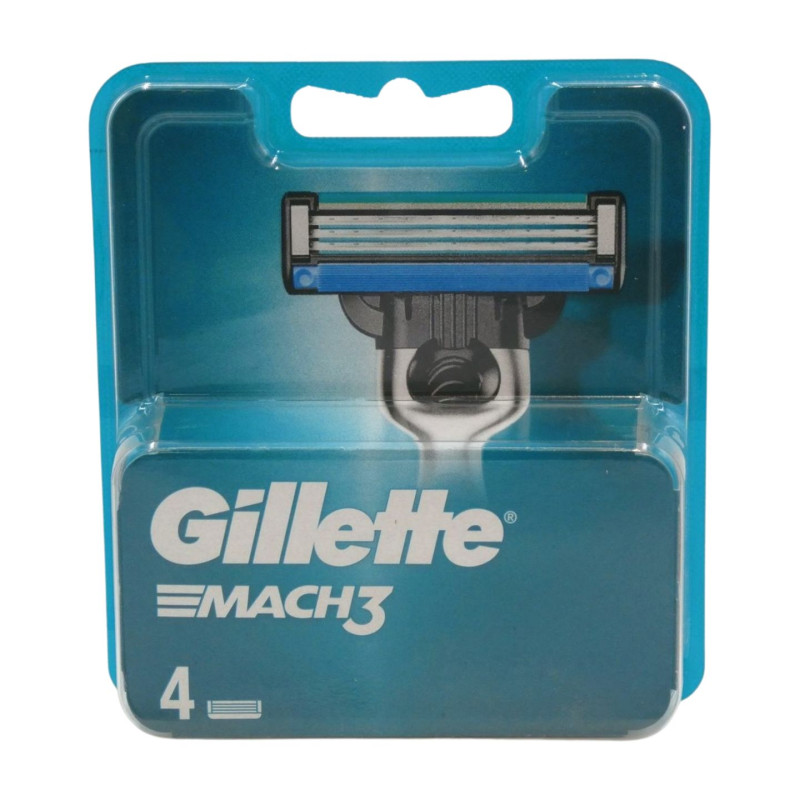 Gillette Cuchillas Mach3 Cargador 4 Recambios
