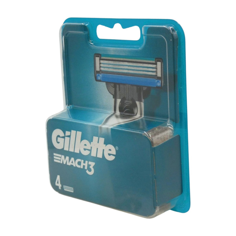 Gillette Cuchillas Mach3 Cargador 4 Recambios
