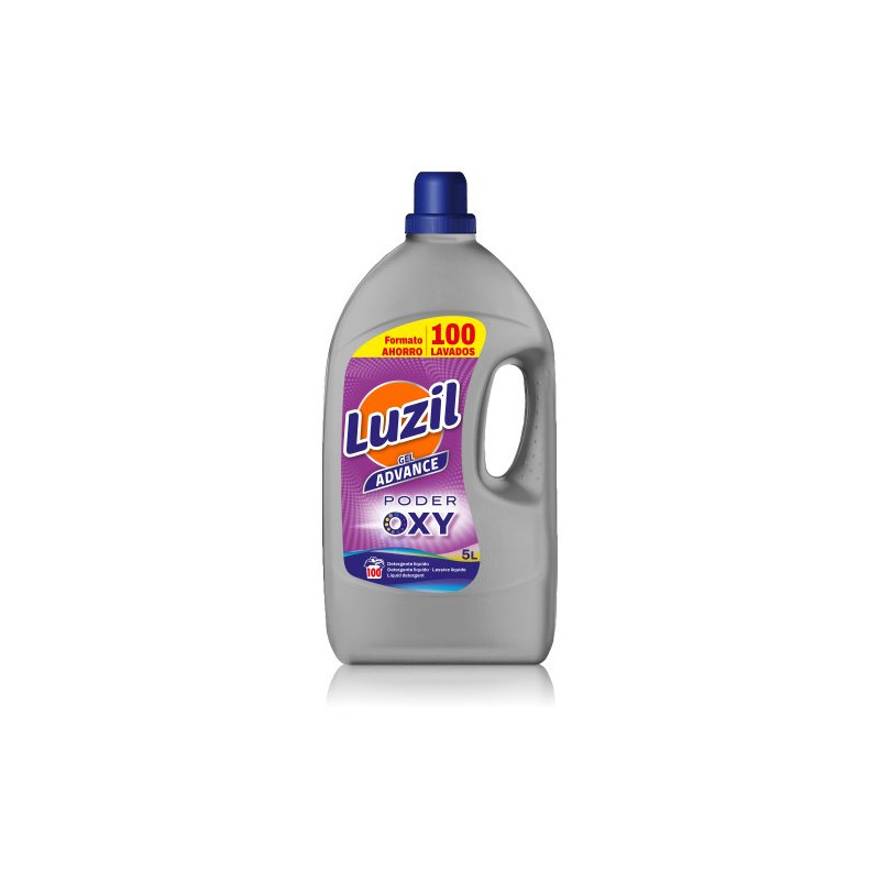 Luzil Detergente Liquido Gel Advance Poder Oxy (100 D) 5 Litros
