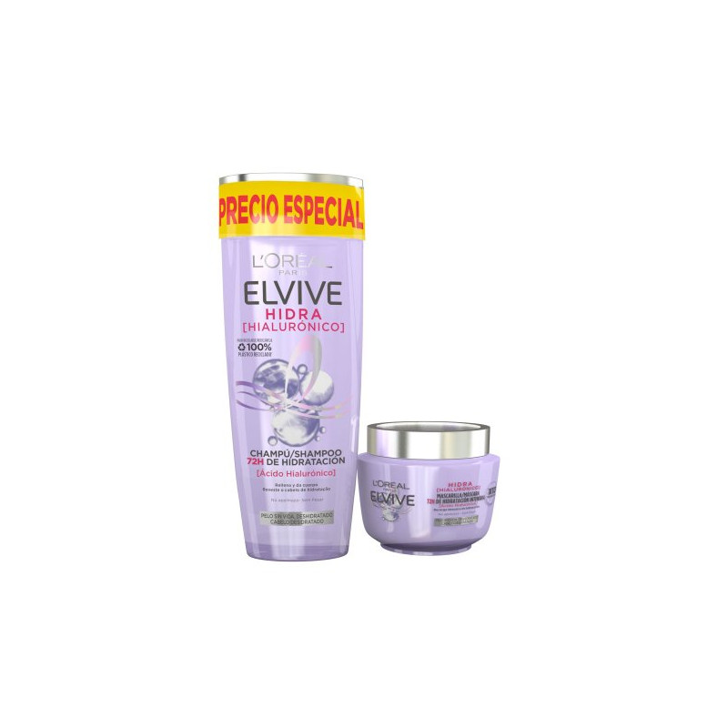Elvive Set Mascarilla Acido Hialuronico 310 ml+Champú 250 ml