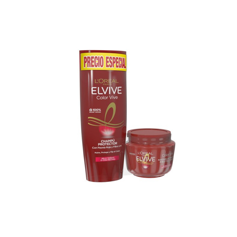 Elvive Set Mascarilla Color Vive Filtro UV 310 ml+Champú 250 ml