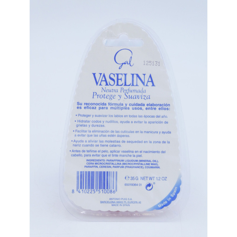 Gal Vaselina Neutra y Perfumada 40 Gr Blister