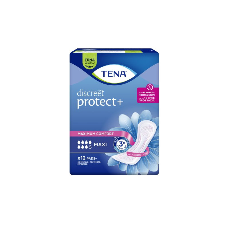 Tena Compresas Discreet Maxi (12 Ud.) 7 Gotas
