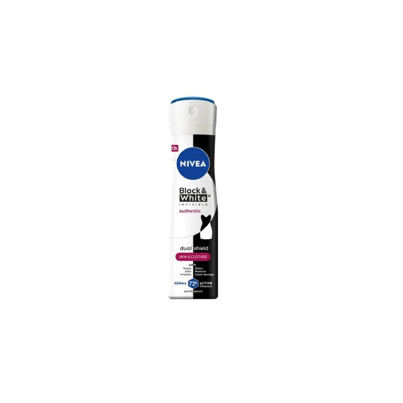 Nivea Desodorante Spray Black & White 200 ml Invisible Authentic