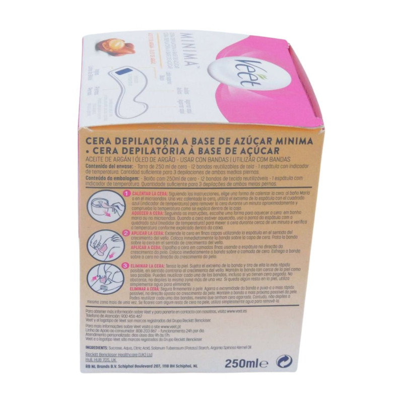 Veet Cera Tibia 250 ml Natural Argan