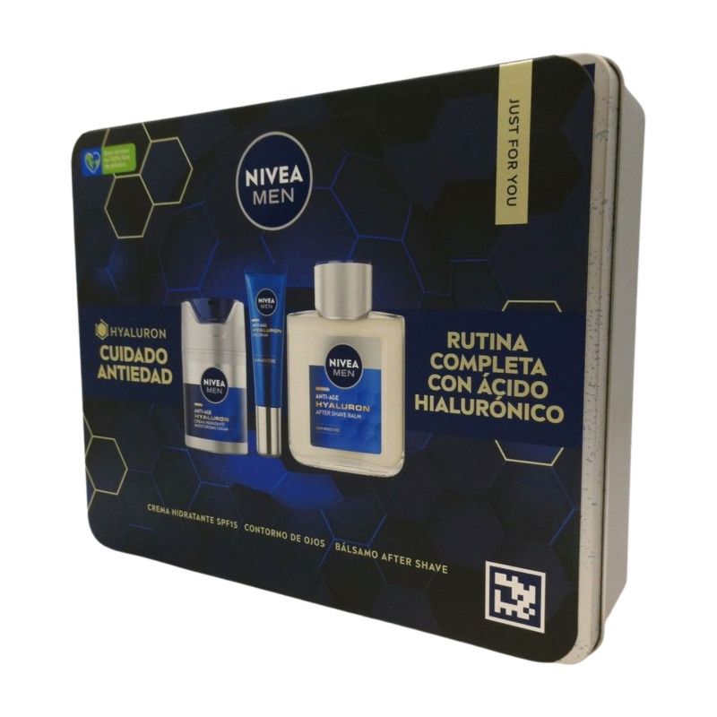 Nivea Hyaluron Estuche Antiedad Men (Crema+Contyorno+Balsamo)