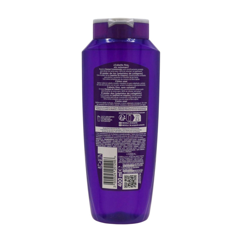 Elvive Champu 400 ml Collagen Lifter Voluminizador