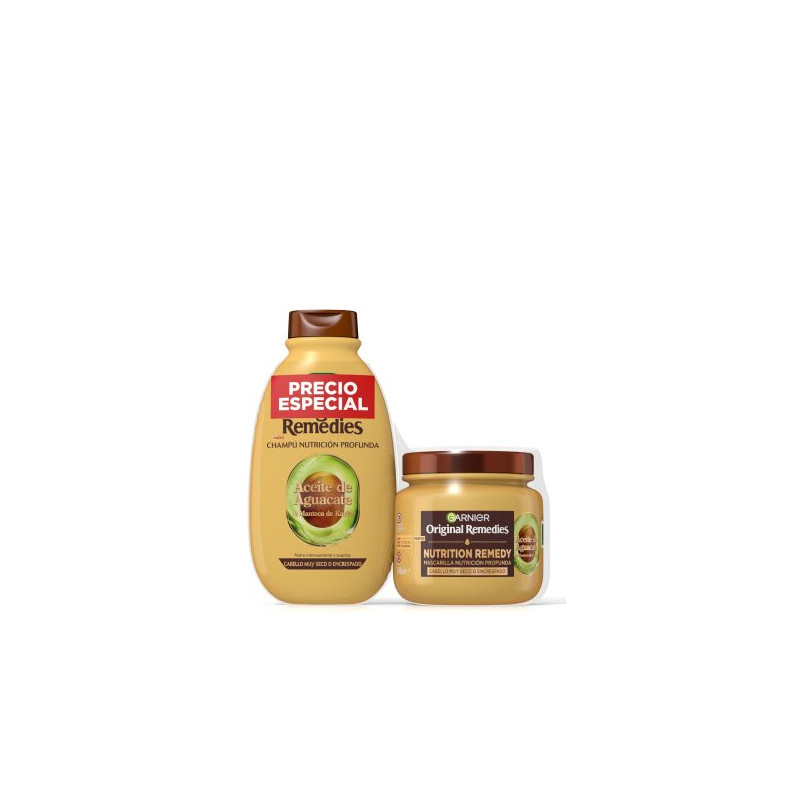 Garnier Original Remedies Aceite de Aguacate Pack (Mascarilla + Champú) 
