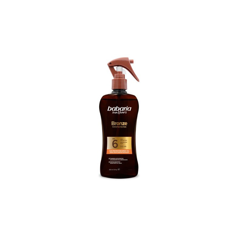 Babaria Aceite Solar Pistola 300 ml Spf6 Bronze Zanahoria