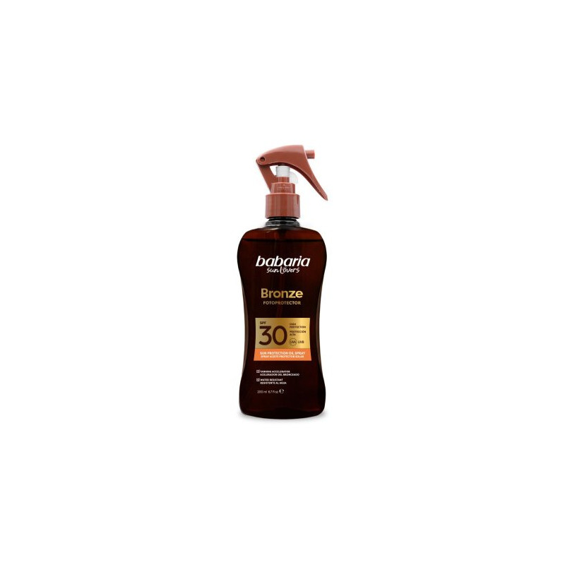 Babaria Aceite Solar Pistola 200 ml Spf30 Bronze Coco