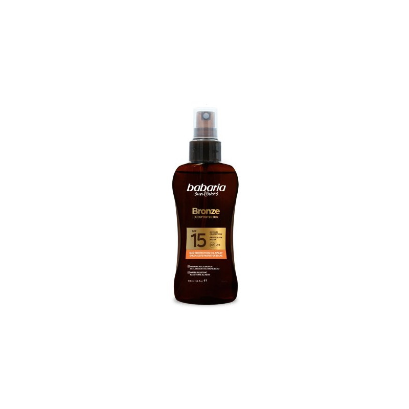Babaria Aceite Solar Pistola 100 ml Spf15 Coco Viaje