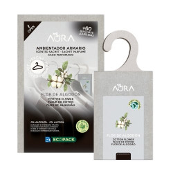 Aura Ambientador Percha Armarios Flor Algodon 