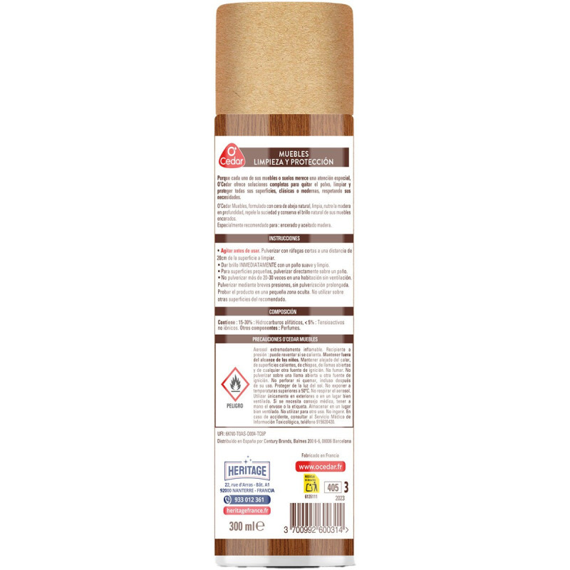 Ocedar Spray Muebles 300 ml