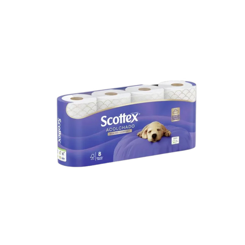 Scottex  Papel Higiénico Acolchado De 8 Ud
