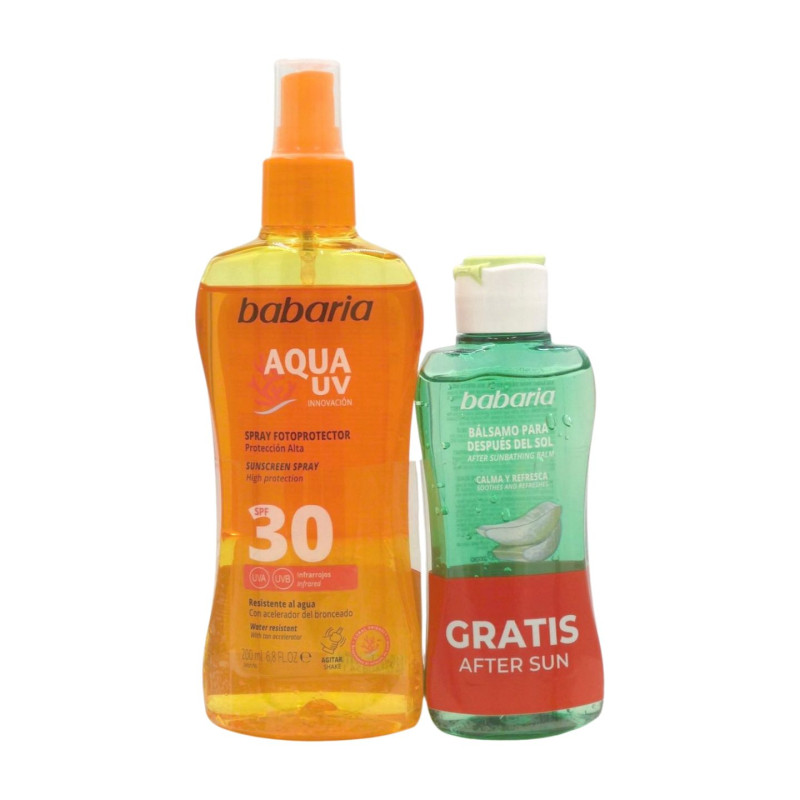 Babaria Protector Solar Aqua UV 200 ml Spf30 + Aftersun 100 ml 