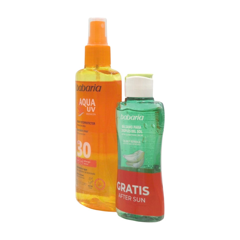 Babaria Protector Solar Aqua UV 200 ml Spf30 + Aftersun 100 ml 